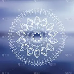 曼荼罗。海的背景。