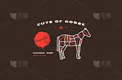 图表,马,细的,肉汁,线条,腰肉,牛排,部分,食品,哺乳纲