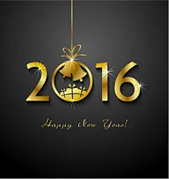 2016新年创意时尚彩色浮雕镂空金猴海报文字设计EPS矢量-淘宝网