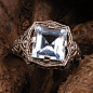 LUCIAMO.P英国皇家珠宝925纯银戒指天然托帕石戒指女独一件~~美丽，让我们另存为自己8b