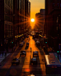 Chicagohenge: Equinox in an Aligned City 
Image Credit & Copyright: Anthony Artese
Explanation: Sometimes, in a way, Chicago is like a modern Stonehenge. The way is east to west, and the time is today. Today, and every equinox, the Sun will set exactl