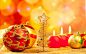 General 2560x1600 New Year Christmas ornaments  candles decorations