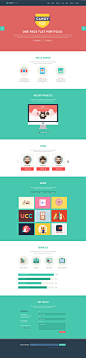 Candy - Flat Onepage Responsive HTML5 Template on Behance