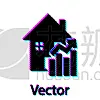分离着色,房屋建设,黑色,金融,计算机图标,白色,房地产,商务,上升