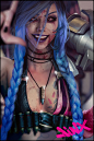 Jinx, Petri Rahkola : Jinx Fanart. Bout 25hours work in it and maybe need some more adjusting. 
Support: https://www.gofundme.com/2rh9a79p
Patreon: https://www.patreon.com/Peterpunk

one of the ref image cosplayers:https://www.facebook.com/misdreavusmcosp