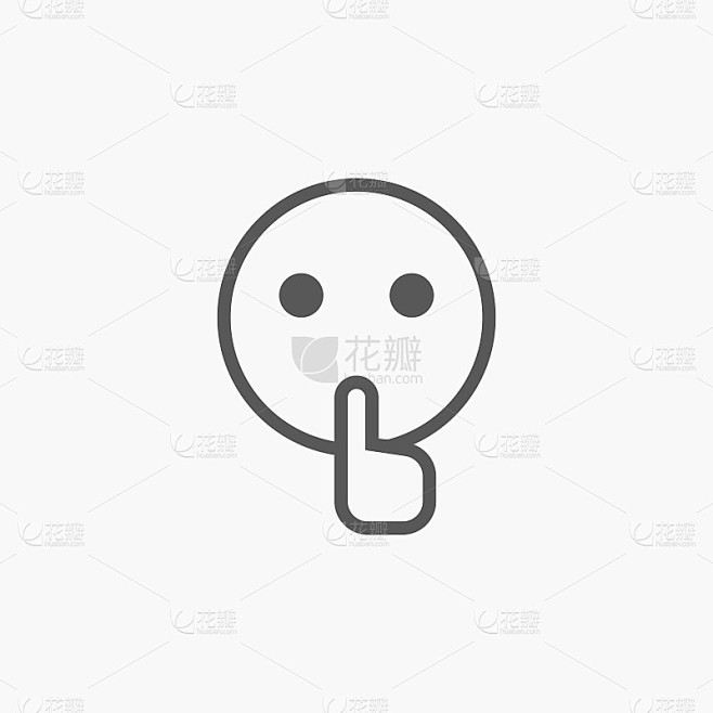 安静的图标，安静的向量