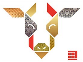 日本风格牛年