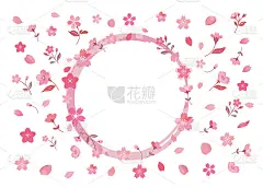 樱花圆形框架集