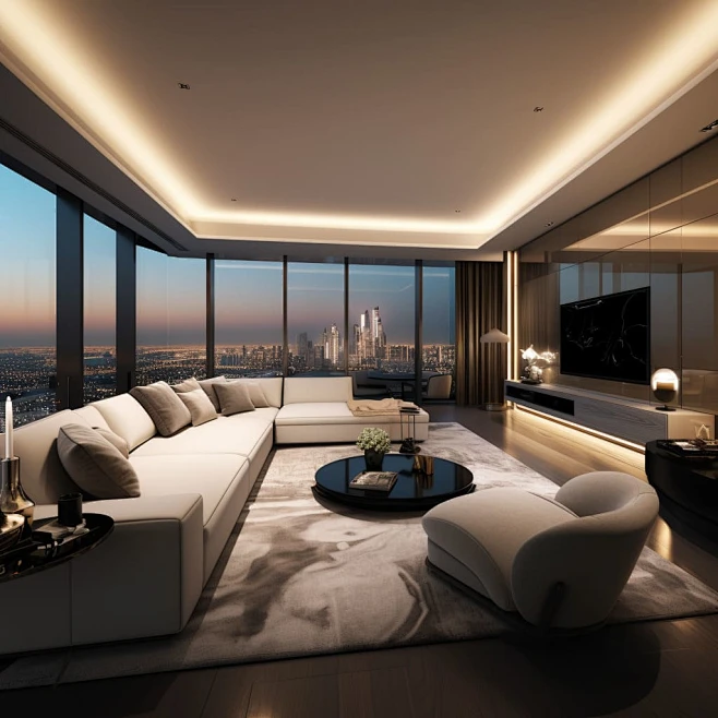 Stunning Building The Timeless Penthouse Living Space image