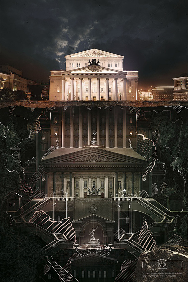 建筑下藏着什么｜俄罗斯博物馆超强创意海报...
