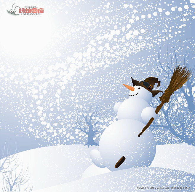 最新雪人圣诞节背景矢量图片素材
