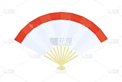 折扇的横幅，卡片，传单，社交媒体壁纸等矢量插图。