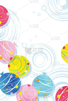 夏季矢量背景与水气球溜溜球在水中横幅，卡片，传单，社交媒体壁纸等。