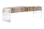 Aiden Bench on OneKingsLane.com $1,899 - I'm a sucker for anything with lucite/acrylic & anything hides