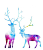 #实用素材# 绘制设计“鹿”，森林的精灵。特喜欢~