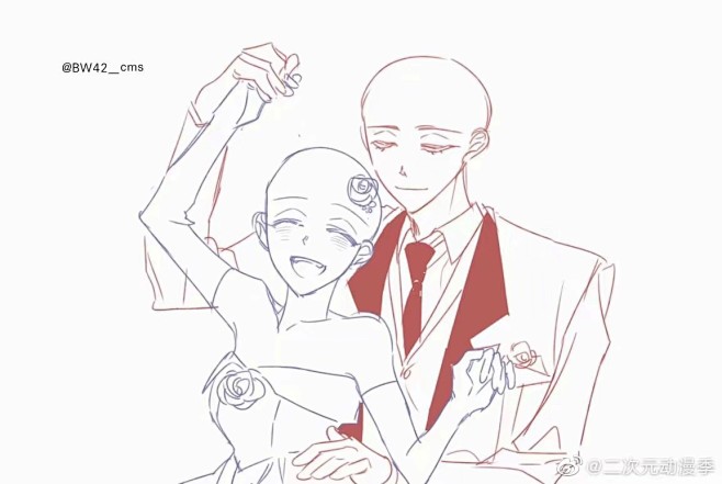 【双人绘画素材】情侣间的互动参考，缺cp素材的不能错过这篇！马住学习！ twi : BW42_cms