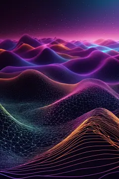 科技颗粒未来感脉冲波科技背景图