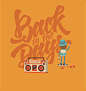 «Back In The Days». Lettering + GIF : «Back In The Days» it's a musical project. I did some lettering logos for print stickers and T-shirts. And also some of the characters and their animations for web contents.