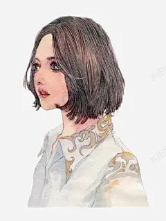 手绘女孩