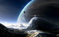 outer space stars planets lighthouses science fiction - Wallpaper (#50923) / Wallbase.cc