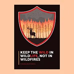 手绘森林火灾森林大火森林防火海报单页模板矢量图设计素材