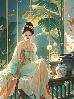 古风插画 | 此时情绪此时天，无事小神仙 - 小红书