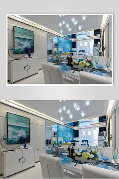 海洋挂画现代简约白色家居画册图片