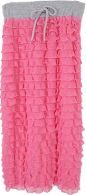 荧光粉色蛋糕半身长裙-最搭配