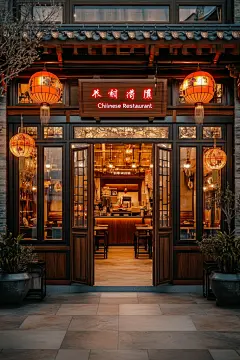 新中式餐厅摄影图