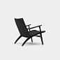 CH25 Lounge Chair - Black : Designed by Hans J. Wegner for Carl Hansen & Son, the CH25 black lounge chair features an elegant design, well-suited for any room.