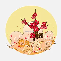新中式风格装饰水浪手绘插画图片大小3000x3000px 图片尺寸2.29 MB 来自PNG搜索网 pngss.com 免费免扣png素材下载！粉色#红色#花瓣#花开富贵#卷云#卡通手绘#枯梅#浪花#梅花#平云#手绘插画#水浪#祥云#