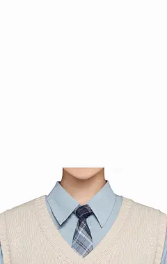 网红学院风证件照免扣换脸模板韩版学院风发型服饰证件照模板素材