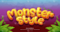 Monster text title gaming text effect with editabl