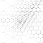 化学 3d 模式、 六角形分子结构白色、 科学的医学研究。医学、 科学和技术的概念。运动设计。几何抽