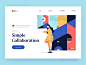 Libro Homepage tool communication agency communication waves colorful pattern features collaboration color minimal illustration clean afterglow