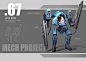 科幻游戏机械设计3|原创|战斗机甲|兔子|机械设计|科幻-角色原画作品图片素材