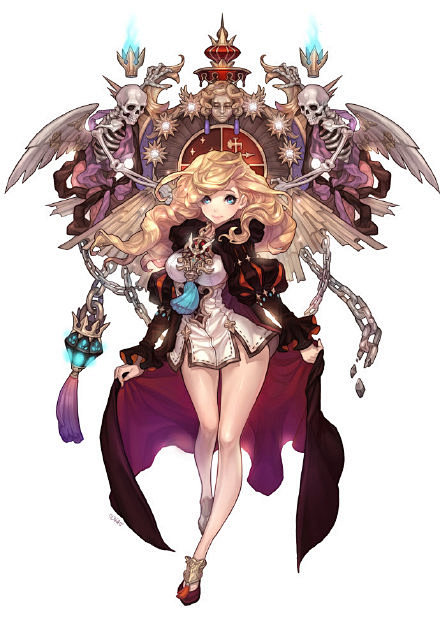 【韩国插画师Olivia韩风卡牌插画设计...