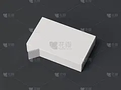 堆栈的白色名片作为泡泡。3d 渲染