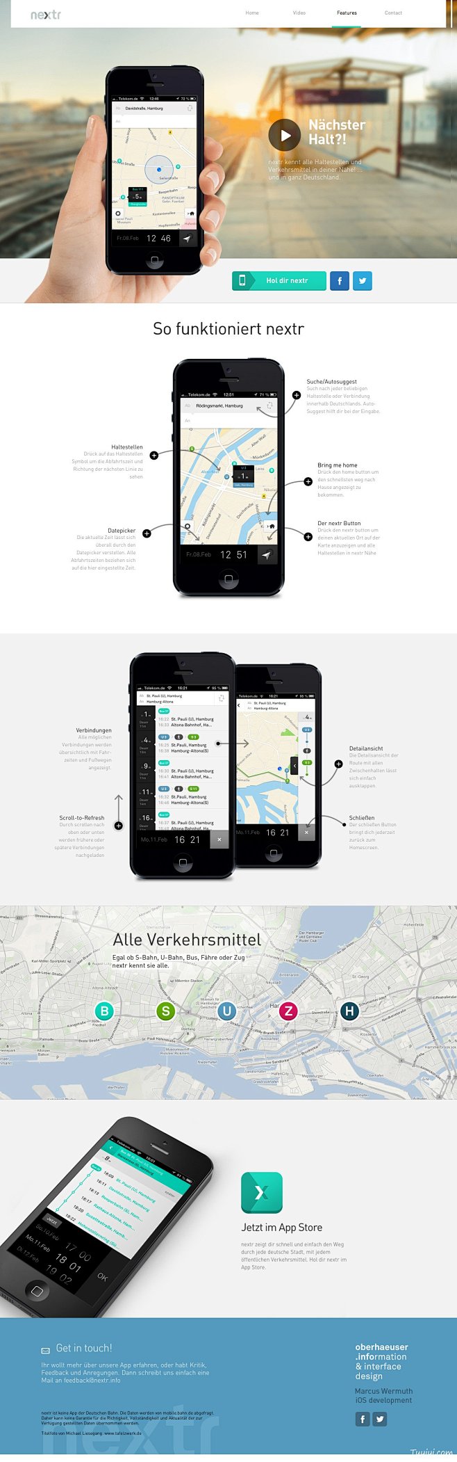 nextr地图手机应用APP界面设计
