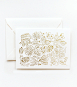 Gold Floral Pattern Card