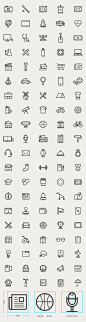 Free Outline Icons Set (95 Icons): 