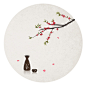 中国风钥匙扣 桃李春风一杯酒，江湖夜雨十年灯 禅意桃花