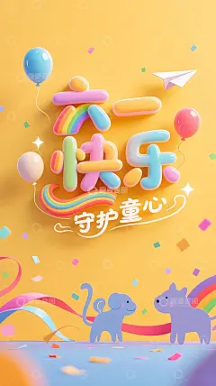 六一儿童节海报高清模板免费下载-趣麦麦图