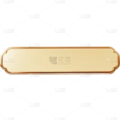 通用金属标题框几何形贴纸元素素材