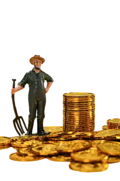 设图网创意微缩金币经济金融保险免抠元素