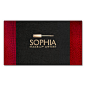 Makeup Artist Black Linen and Red Alligator Skin Double-Sided Standard Business Cards (Pack Of 100)