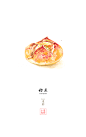 水彩 甜点2#清新#美食#手绘#面包
