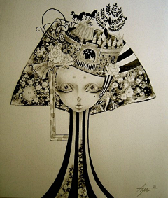 九莫画作采集到国风插画