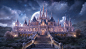 00278-4049637058-Gorgeous crystal palace, CG rendering European style, overlooking, fairy tale, rose surround, lighting effect, heavenly, starry