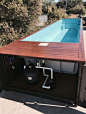 Shipping container swimming pool